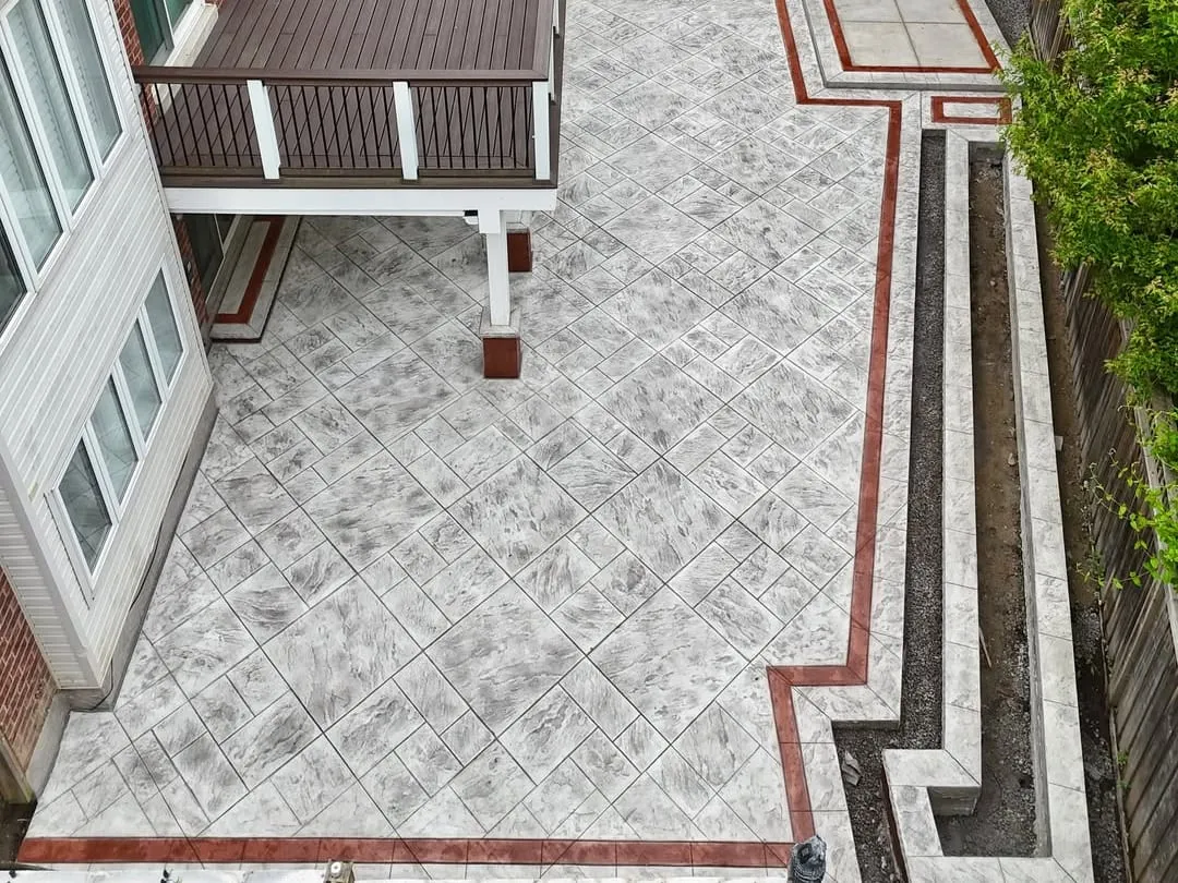 Stamped concrete patio — Northpole Design & Build