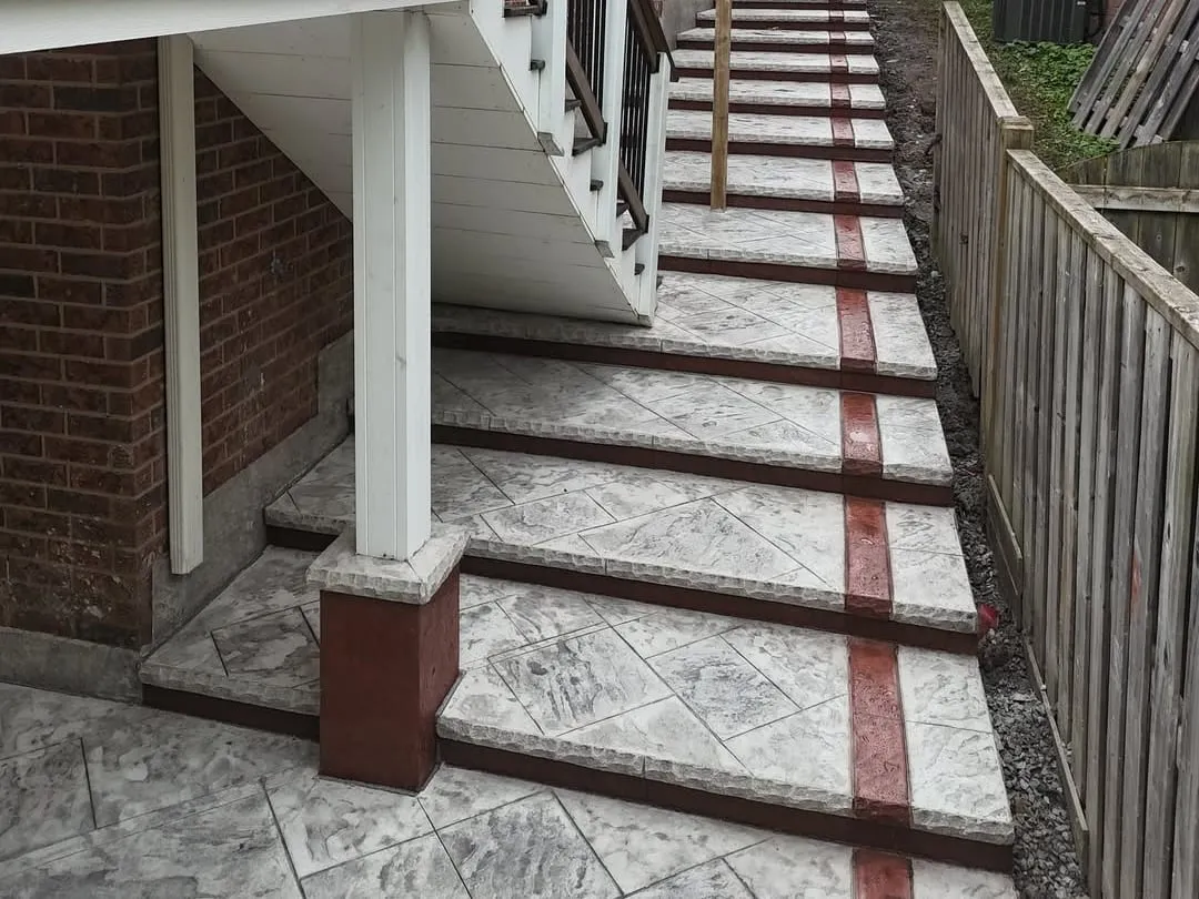 Stamped concrete patio — Northpole Design & Build